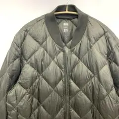【UNIQLO】 ウルトラライトダウンジャケット メンズ アウターカーキ Ｌ