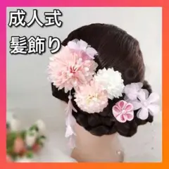 髪飾りピンク 成人式 袴 卒業式 振袖 七五三 結婚式 前撮り SS243