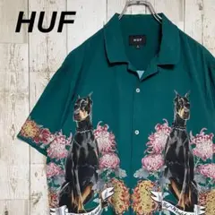 B966【完売モデル】ハフ　ショートスリーブ　リゾートシャツ　グリーン　入手困難