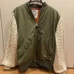 値引き交渉◎ ロデオクラウンズワイドボウル MA-1 ニット 切り替え ブルゾン
