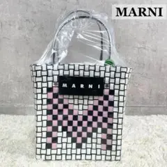 未使用✨マルニ フラワーカフェ ピクニックバッグ Mバスケット リリーホワイト