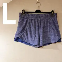 BlevonH [L]インナー付 ショートパンツ ヘザーブルー