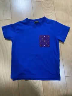 ユナイテッドアローズ　青色 Tシャツ 刺繍ポケット付き　115