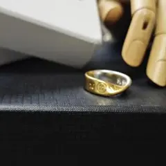 【MAISON MARGIELA】ツイスト造型 ゴールドリング 外箱付き