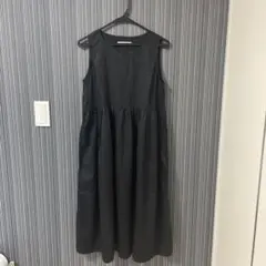 le Glazik（ルグラジック） 黒 ノースリーブ ロングワンピース36