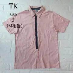 TK タケオキクチ ポロシャツ 半袖 ピンク サイズ2