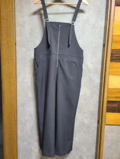 グレー サロペット ジッパー付き