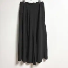 ✨良品✨ ゴージ 【M】 ワイドパンツ ガウチョ ゆったり シンプル 黒 着回し