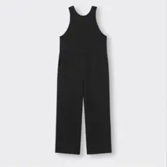 GUカットソーサロペットパンツ +X M ブラック
