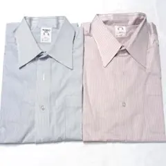 WAKO 長袖ワイシャツ　2枚セット　ピンストライプ
