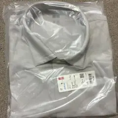 【新品未使用】ユニクロ エアリズムフルオープンポロシャツ ライトグレー XXL