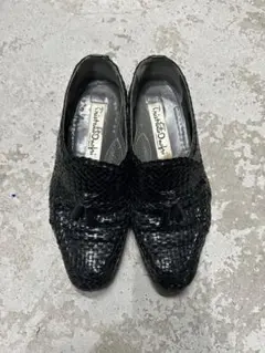 Tristano Onofri 編み込みレザー ローファー