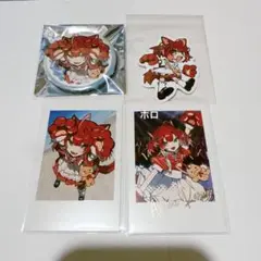 CRフェス 赤見かるび チェキ ノーマル ホロ 缶バッジ シール