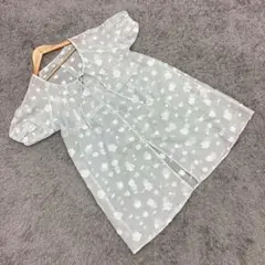 ✨LUI-MONCHER✨ルイモンシェール♡小花柄シアーワンピース♡グレー(M)