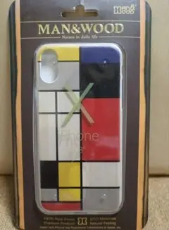 【新品未開封】MAN&WOOD モンドリアン 木製iPhoneケース5.8インチ