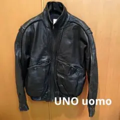 ☆ uno uomo 羊革×牛革　切り替えデザイン　ブラウン系 革ジャン 2025年最新】UNO UOMOの人気アイテム - メルカリ