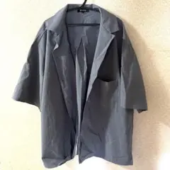PLST プレシャスドライオープンカラーシャツセットアップ（半袖）ブルー　L