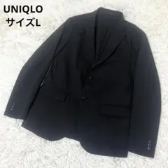 【美品】 ユニクロ 感動ジャケット スリムフィット サイズL ブラック