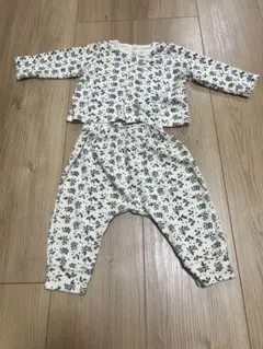プチバトー 花柄コットンベビー服セット(~95cm)