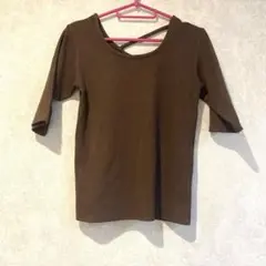 美品　Re:EDIT (リエディ)のブラウン　Tシャツ 半袖