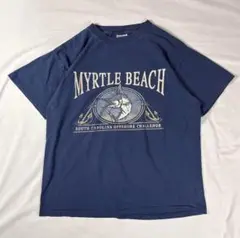 usa製90s ONEITA 半袖tシャツ 紺色 カジキ オニータ マーリン L