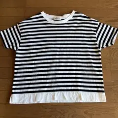 andguarter Tシャツ半袖ボーダーサイズフリーサイズ