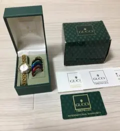 グッチ GUCCI チェンジベゼルウォッチ レディース 腕時計 6色 中古美品