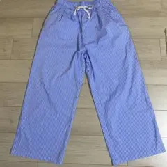 ストライプ　ワイドパンツ　ストライプイージーワイドパンツ　Mサイズ