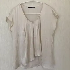 22 OCTOBRE ベージュ ノースリーブシャツ