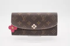 LOUIS VUITTON 二つ折り長財布 ポルトフォイユ エミリー フワラー