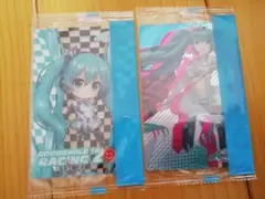 レーシング　初音ミク　クリアカード　2枚セットで