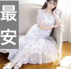 evelyn ワンピース クロスリボン花柄OP 参戦服 量産型