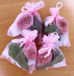レモンユーカリの香り☆ミニ薔薇とソープのサシェ