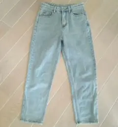グレイル　GRL　デニムパンツ　　　テーパード　ライトブルー　短め