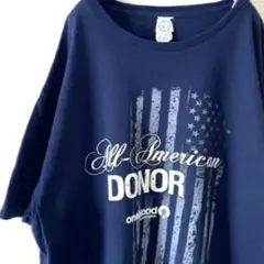 DELTA DONOR All America Tシャツ XL ネイビー 古着