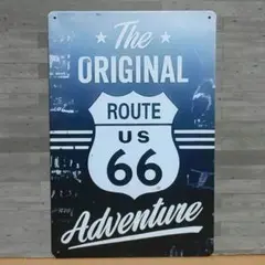 ROUTE66 レトロ風 ブリキ看板 OK2026