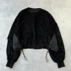 美品　kei shirahata　モールニットトップス　ブラウス　黒　299