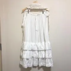 【最終値下げ】 ピンクハオス ロングスカートとバラ柄ウエストベルト 2点セット