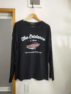 新品vandash ブラックロゴプリント 長袖カットソー L