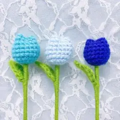 ミニチューリップ・枯れない花・編み物・毛糸の花・花束・ブーケ