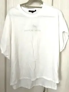 新品 しまむら　刺繍ロゴTシャツ　 ホワイト　淡色系 サイズL