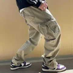 W36 Wrangler ラングラー カーゴパンツ チノパン ベージュ ポケット