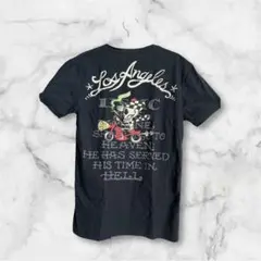 Edhardy エドハーディーTシャツ　スカルブラック黒ラージcotton美品