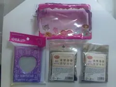 セリア セボンスター クリアポーチ、ピンバッジ、ミニコレクトブック