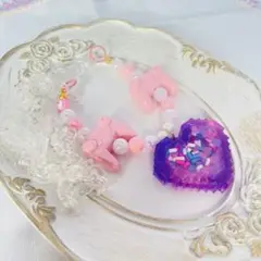 【ハンドメイド】No.17ドットハートとゲーム機のネックレス
