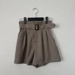 千鳥柄キュロット