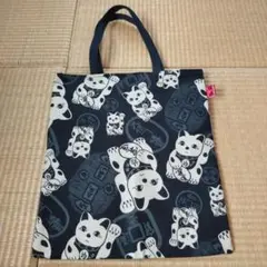 sankosen②　参古繊　和柄　招き猫×小判柄　トートバッグ