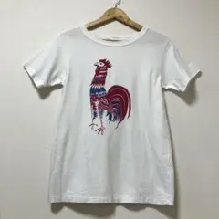日本製　POOL BY CLASS 堀切道之　Tシャツ　にわとり　半袖　白　夏