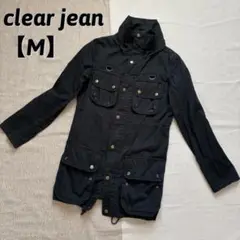 CLEAR JEAN ミリタリージャケット 【M】 ブラック 綿100%