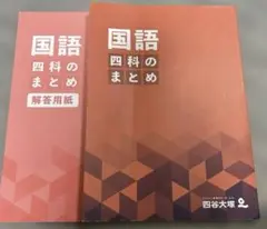 国語四科のまとめ 解答用紙付き　四谷大塚